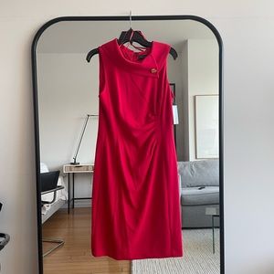 Elie Tahari Red Midi Dress